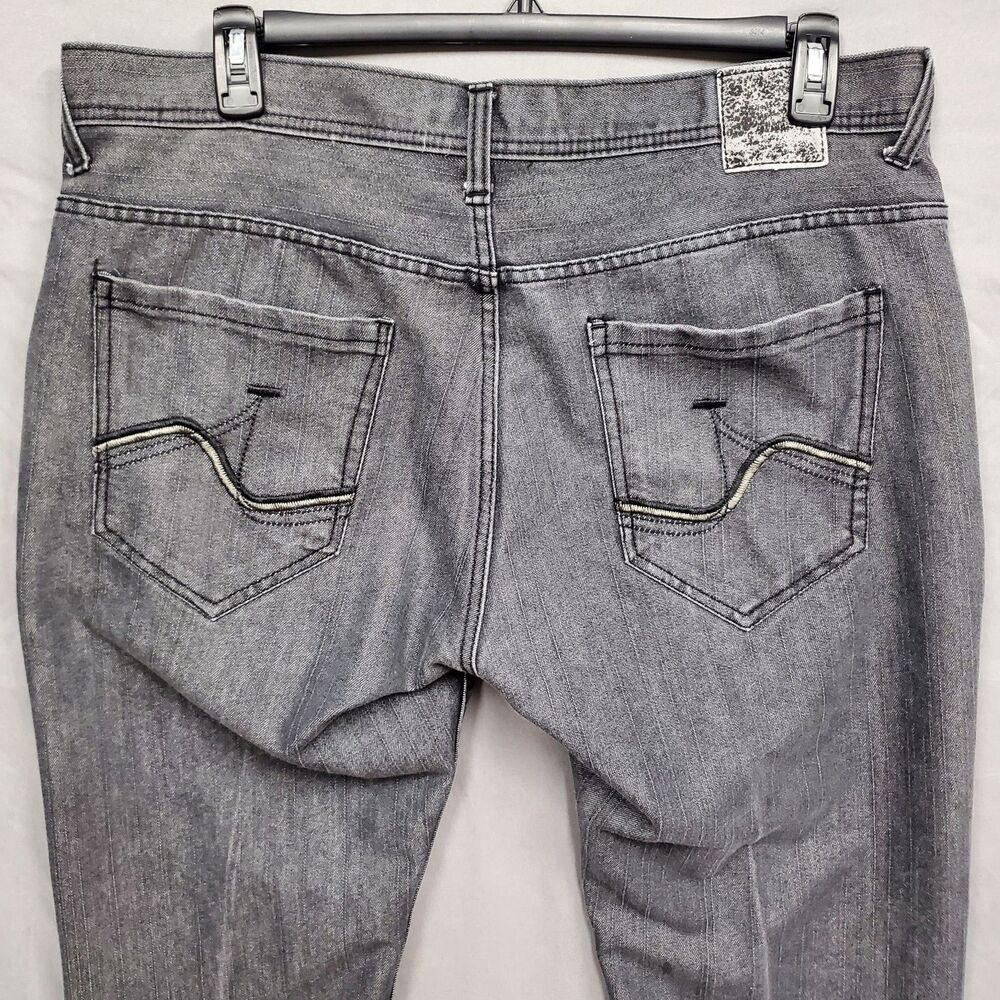 Enyce Black Washed Denim Jeans Men's Size 38 X 32 Skater Hiphop Y2k